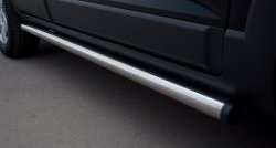 52 999 р. Защита порогов из круглой трубы диаметром 63 мм Russtal Chevrolet Captiva 1-ый рестайлинг (2011-2013) (Защита порогов с со скосами на торцах (вариант 1))  с доставкой в г. Майкоп. Увеличить фотографию 6