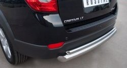17 949 р. Защита заднего бампера (Ø76 и 42 мм, нержавейка) SLITKOFF  Chevrolet Captiva (2011-2013) 1-ый рестайлинг  с доставкой в г. Майкоп. Увеличить фотографию 2