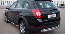 17 949 р. Защита заднего бампера (Ø76 и 42 мм, нержавейка) SLITKOFF  Chevrolet Captiva (2011-2013) 1-ый рестайлинг  с доставкой в г. Майкоп. Увеличить фотографию 4