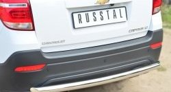 15 349 р. Одинарная защита заднего бампера из трубы диаметром 63 мм (рестайлинг) SLITKOFF Chevrolet Captiva 2-ой рестайлинг (2013-2016)  с доставкой в г. Майкоп. Увеличить фотографию 2
