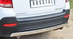 12 499 р. Защита заднего бампера (Ø75x42 мм, нержавейка) Russtal Chevrolet Captiva 2-ой рестайлинг (2013-2016)  с доставкой в г. Майкоп. Увеличить фотографию 2