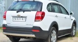 12 499 р. Защита заднего бампера (Ø75x42 мм, нержавейка) Russtal Chevrolet Captiva 2-ой рестайлинг (2013-2016)  с доставкой в г. Майкоп. Увеличить фотографию 4