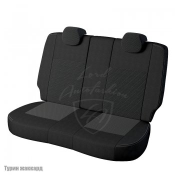 5 299 р. Чехлы для сидений Lord Autofashion Турин (жаккард) Chevrolet Cobalt седан дорестайлинг (2011-2016) (Черный, вставка Мокка)  с доставкой в г. Майкоп. Увеличить фотографию 2