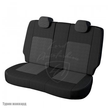 5 299 р. Чехлы для сидений Lord Autofashion Турин (жаккард)  Chevrolet Cobalt (2011-2016) седан дорестайлинг (Черный, вставка Тома серый)  с доставкой в г. Майкоп. Увеличить фотографию 2