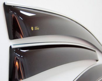 2 199 р. Дефлектора окон CA-Plastiс Chevrolet Cruze J300 седан дорестайлинг (2009-2012) (Classic полупрозрачный, Без хром.молдинга)  с доставкой в г. Майкоп. Увеличить фотографию 3