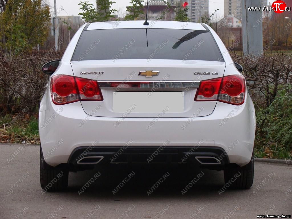 3 899 р. Диффузор заднего бампера Sport  Chevrolet Cruze  J300 (2009-2012) седан дорестайлинг (Текстурный пластик (шагрень))  с доставкой в г. Майкоп
