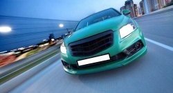 3 529 р. Радиаторная решётка (дорестайлинг) Sport v2 Chevrolet Cruze J305 хэтчбек дорестайлинг (2009-2012) (Неокрашенная)  с доставкой в г. Майкоп. Увеличить фотографию 4