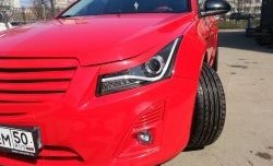 Реснички на фары Tuning-Sport v2 Chevrolet Cruze ( J300,  J305) (2009-2015) седан дорестайлинг, хэтчбек дорестайлинг, седан рестайлинг, хэтчбек рестайлинг