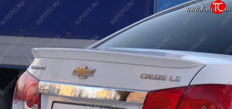3 589 р. Лип спойлер Tuning-Sport  Chevrolet Cruze  J300 (2009-2012) седан дорестайлинг (Неокрашенный)  с доставкой в г. Майкоп