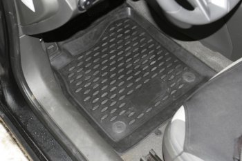 2 499 р. Комплект ковриков в салон Element 4 шт. (полиуретан) Chevrolet Cruze J300 седан рестайлинг (2012-2015)  с доставкой в г. Майкоп. Увеличить фотографию 2