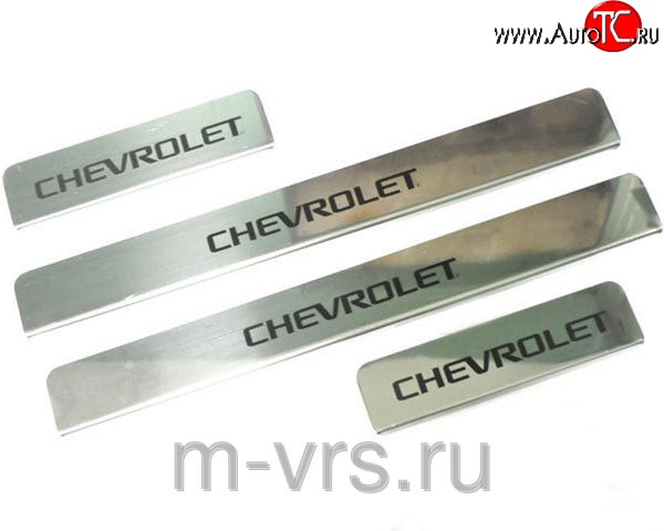 649 р. Накладки на порожки автомобиля M-VRS (нанесение надписи методом окраски) Chevrolet Cruze J305 хэтчбек дорестайлинг (2009-2012)  с доставкой в г. Майкоп