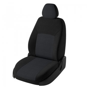 Чехлы для сидений Дублин (жаккард) Chevrolet Cruze J300 седан рестайлинг (2012-2015) (Черный, вставка Прямоугольник чёрный)