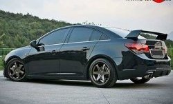 3 299 р. Диффузор заднего бампера с одним выхлопом Секвентум v2 Chevrolet Cruze J300 седан дорестайлинг (2009-2012) (Неокрашенные)  с доставкой в г. Майкоп. Увеличить фотографию 2