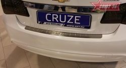 1 529 р. Накладка на задний бампер Souz-96 (штампованная) Chevrolet Cruze J300 седан дорестайлинг (2009-2012)  с доставкой в г. Майкоп. Увеличить фотографию 2