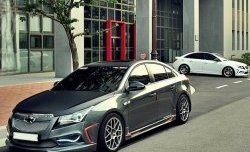 7 249 р. Передний бампер CT Chevrolet Cruze J300 седан дорестайлинг (2009-2012) (Неокрашенный)  с доставкой в г. Майкоп. Увеличить фотографию 3