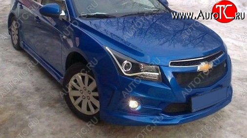 6 999 р. Передний бампер Sport Chevrolet Cruze J300 седан дорестайлинг (2009-2012) (Неокрашенный)  с доставкой в г. Майкоп