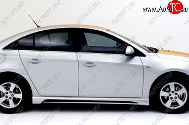 4 199 р. Пороги накладки Extrime Chevrolet Cruze J305 хэтчбек рестайлинг (2012-2015) (Неокрашенные)  с доставкой в г. Майкоп