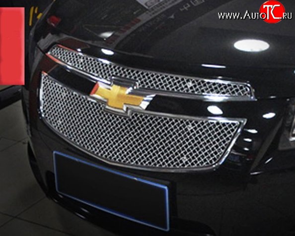 3 849 р. Накладки на решётку радиатора M-VRS Chevrolet Cruze J305 хэтчбек рестайлинг (2012-2015) (C узкой окантовкой, Неокрашенная)  с доставкой в г. Майкоп