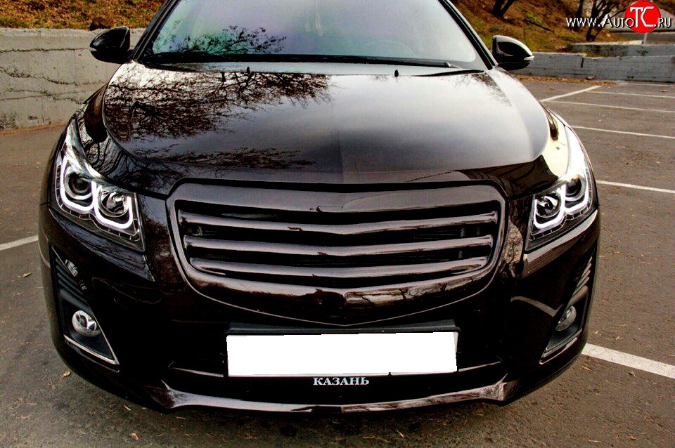 3 499 р. Решётка радиатора Mercedes Style v2 Chevrolet Cruze J305 хэтчбек рестайлинг (2012-2015) (Неокрашенная)  с доставкой в г. Майкоп