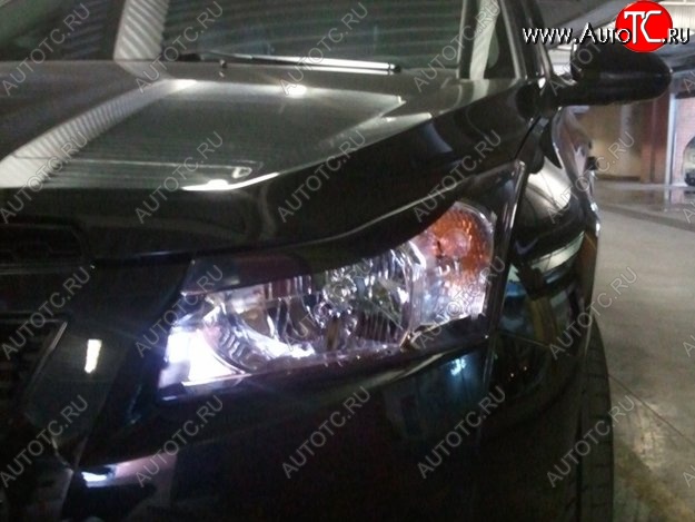999 р. Реснички на фары CT Chevrolet Cruze J308 универсал рестайлинг (2012-2015) (Неокрашенные)  с доставкой в г. Майкоп