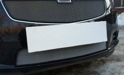 1 559 р. Нижняя сетка на бампер Russtal (хром) Chevrolet Cruze J300 седан дорестайлинг (2009-2012)  с доставкой в г. Майкоп. Увеличить фотографию 5