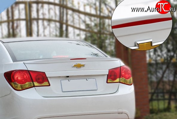 2 199 р. Лип спойлер M-VRS V2 Chevrolet Cruze J300 седан дорестайлинг (2009-2012) (Неокрашенный)  с доставкой в г. Майкоп