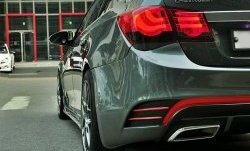 7 799 р. Задний бампер CT v1 Chevrolet Cruze J300 седан дорестайлинг (2009-2012) (Неокрашенный)  с доставкой в г. Майкоп. Увеличить фотографию 3