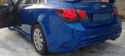 6 699 р. Задний бампер Sport Chevrolet Cruze J300 седан дорестайлинг (2009-2012) (Неокрашенный)  с доставкой в г. Майкоп. Увеличить фотографию 2