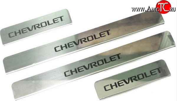 919 р. Накладки на порожки автомобиля M-VRS (нанесение надписи методом окраски) Chevrolet Cruze J305 хэтчбек дорестайлинг (2009-2012)  с доставкой в г. Майкоп