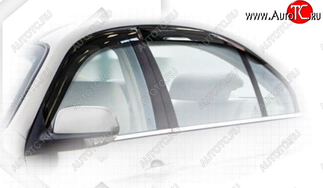 2 099 р. Дефлектора окон CA-Plastiс Chevrolet Epica V250 (2006-2012) (Classic полупрозрачный, Без хром.молдинга, Крепление на скотч)  с доставкой в г. Майкоп