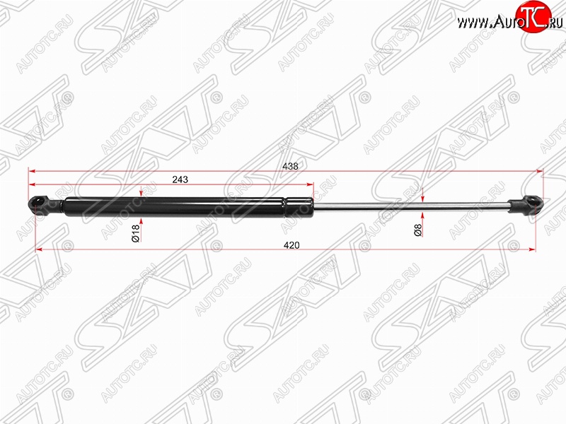 639 р. Упор капота SAT (газовый) Chevrolet Epica V250 (2006-2012)  с доставкой в г. Майкоп