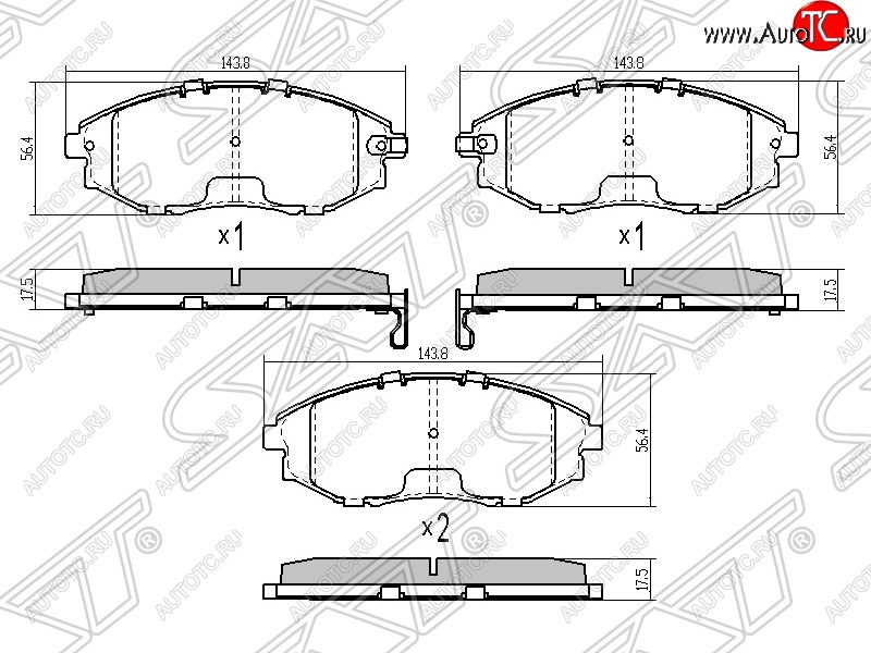 1 199 р. Колодки тормозные SAT (передние) Chevrolet Epica V250 (2006-2012)  с доставкой в г. Майкоп