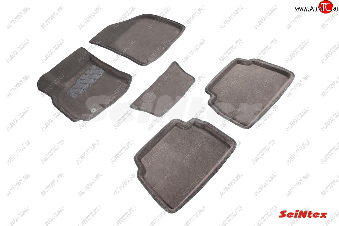 5 499 р. Комплект ворсовых 
 ковриков в салон Seintex (3D) Chevrolet Lacetti хэтчбек (2002-2013) (Серый)  с доставкой в г. Майкоп