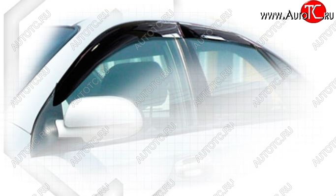 1 999 р. Дефлектора окон CA-Plastiс Chevrolet Lacetti седан (2002-2013) (Classic полупрозрачный, Без хром.молдинга)  с доставкой в г. Майкоп