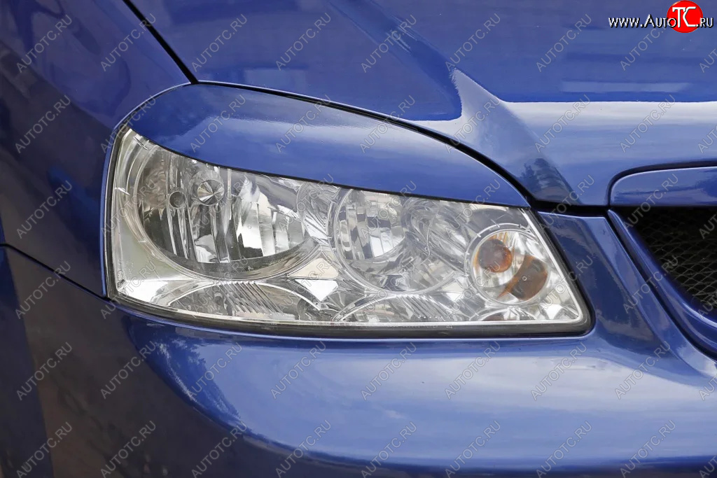 469 р. Реснички на фары KURAJ Chevrolet Lacetti седан (2002-2013) (Неокрашенные)  с доставкой в г. Майкоп