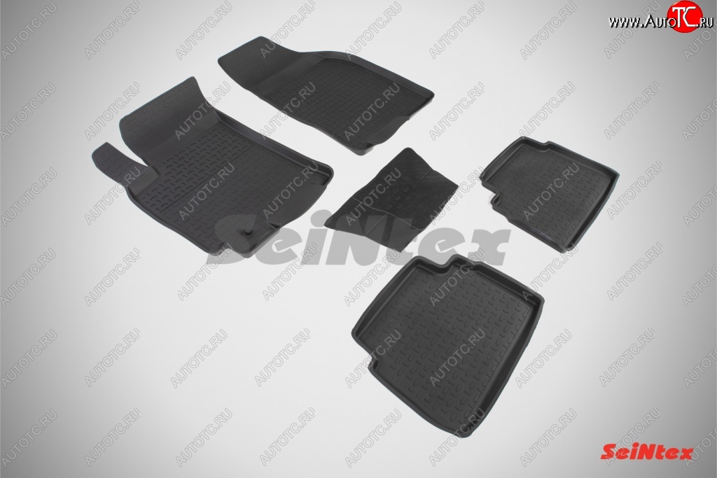 2 999 р. Износостойкие резиновые коврики в салон с высоким бортом Seintex Chevrolet Lacetti седан (2002-2013)  с доставкой в г. Майкоп