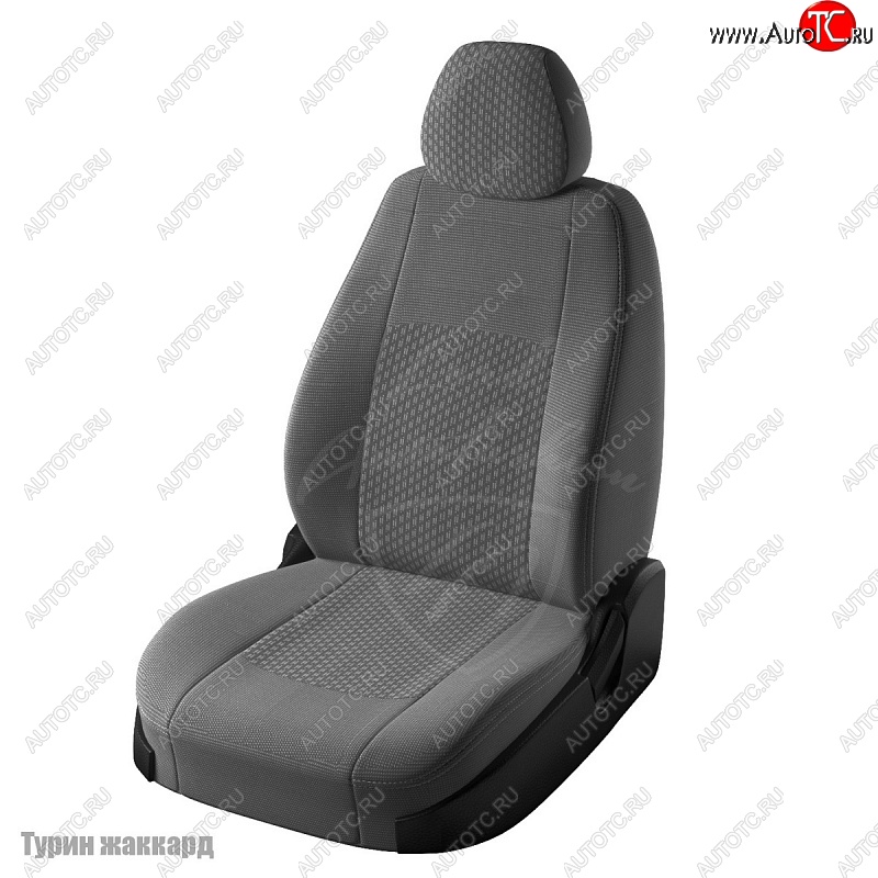 4 799 р. Чехлы для сидений Lord Autofashion Турин (жаккард)  Chevrolet Lacetti  седан (2002-2013), Daewoo Gentra (2005-2011) (Серый Норд, вставка Тома серый)  с доставкой в г. Майкоп