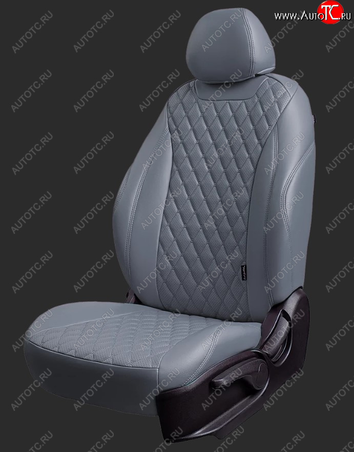 13 949 р. Чехлы для сидений Lord Autofashion Байрон (экокожа, спинка 60/40, 2 П- и 1 Г-образных подголовника)  Chevrolet Lacetti ( седан,  универсал,  хэтчбек) (2002-2013), Daewoo Gentra ( KLAS) (2005-2016) (Серый, вставка серая, строчка серая)  с доставкой в г. Майкоп