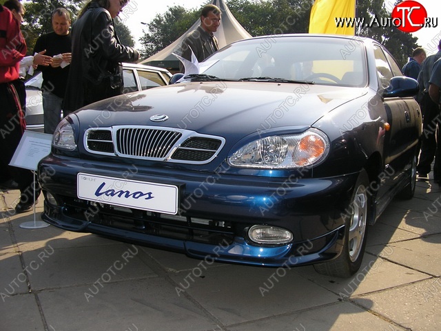 2 949 р. Накладка на передний бампер CT Daewoo Sense Т100 седан (1997-2008) (Неокрашенная)  с доставкой в г. Майкоп