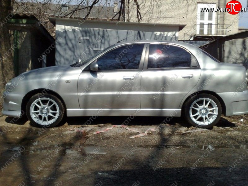4 399 р. Пороги накладки CT ЗАЗ Lanos седан (2008-2016) (Неокрашенные)  с доставкой в г. Майкоп