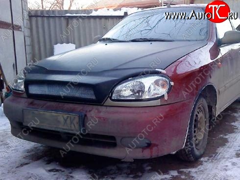 3 499 р. Решётка радиатора Акула Daewoo Sense Т100 седан (1997-2008) (Неокрашенная)  с доставкой в г. Майкоп