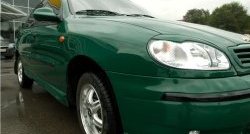499 р. Комплект ресничек на фары Дельта Daewoo Sense Т100 седан (1997-2008) (Неокрашенные)  с доставкой в г. Майкоп. Увеличить фотографию 2