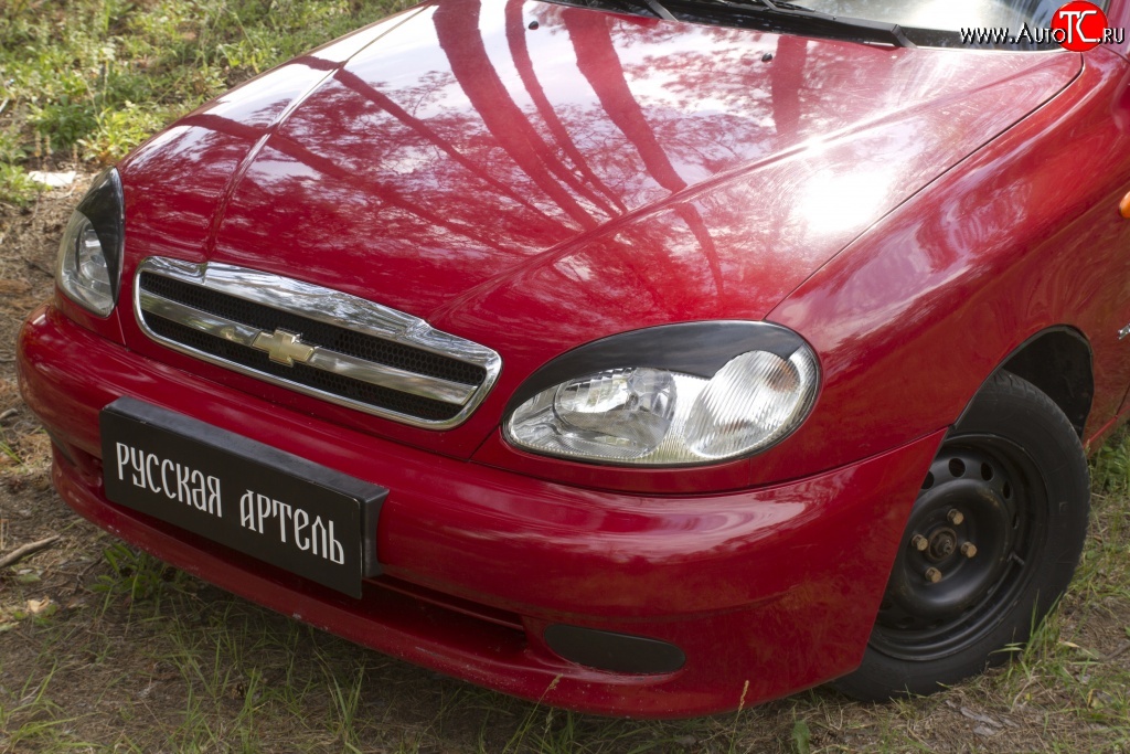 799 р. Накладки на фары RA Daewoo Sense Т100 седан (1997-2008) (Неокрашенные)  с доставкой в г. Майкоп