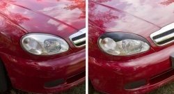 799 р. Накладки на фары RA Daewoo Sense Т100 седан (1997-2008) (Неокрашенные)  с доставкой в г. Майкоп. Увеличить фотографию 5