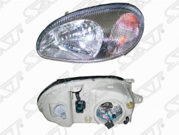 Левая передняя фара SAT Daewoo Lanos T150 рестайлинг, седан (2000-2009)