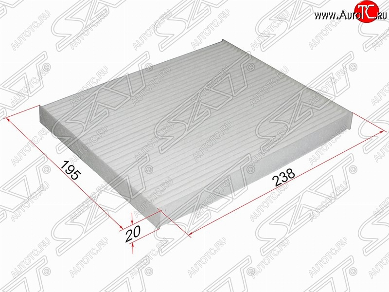 255 р. Фильтр салонный SAT (238х195х20 mm)  Chevrolet Lanos ( T100,  T150,  седан) (1997-2017), Daewoo Sense  Т100 (1997-2008), ЗАЗ Chance ( седан,  хэтчбэк) (2009-2017), ЗАЗ Sens ( седан,  хэтчбэк) (2007-2017)  с доставкой в г. Майкоп