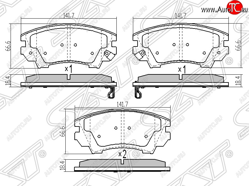 1 239 р. Колодки тормозные SAT (передние) Opel Astra J универсал дорестайлинг (2009-2012)  с доставкой в г. Майкоп