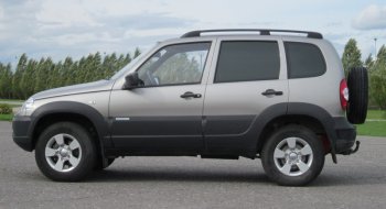 8 349 р. Рейлинги крыши АПС  Chevrolet Niva  2123 (2002-2020), Лада 2123 (Нива Шевроле) (2002-2021), Лада Нива Трэвел (2021-2025) (Черные, без поперечин)  с доставкой в г. Майкоп. Увеличить фотографию 2