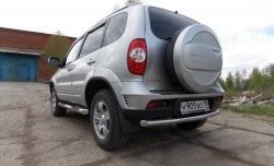 13 249 р. Защита заднего бампера (Ø63 мм, нержавейка, Bertone) SLITKOFF  Chevrolet Niva  2123 (2009-2020), Лада 2123 (Нива Шевроле) (2009-2021)  с доставкой в г. Майкоп. Увеличить фотографию 5