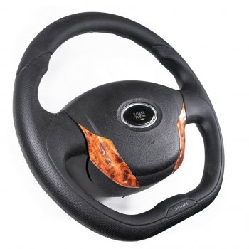3 299 р. Рулевое колесо Grand Turbo (Ø355 мм) Лада Калина 1117 универсал (2004-2013) (Дерево)  с доставкой в г. Майкоп. Увеличить фотографию 2